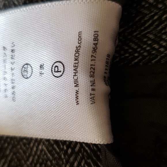 Michael Kors Grey Herringbone Wide Leg Trousers Size 12 - Picture 12 of 13